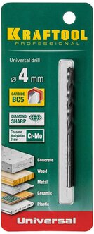 29172-080-4 KRAFTOOL Сверло УНИВЕРСАЛЬНОЕ 4 х 80 м