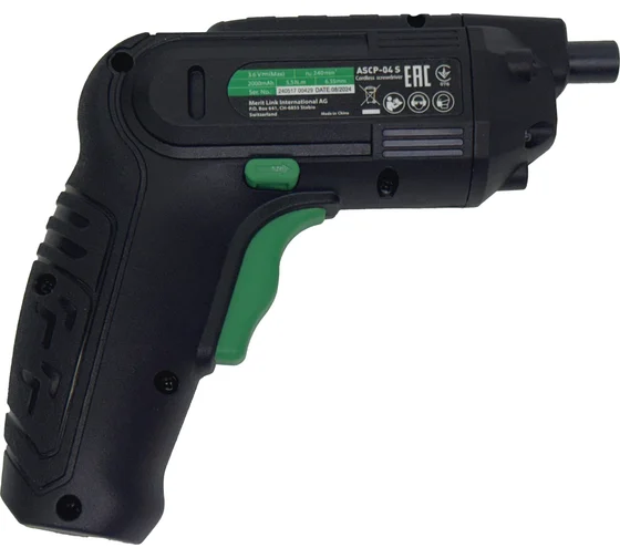 Аккумуляторная отвертка DWT ASCP-04 S (3,6В, 5,5Нм, 2,0Ач, 1/4")