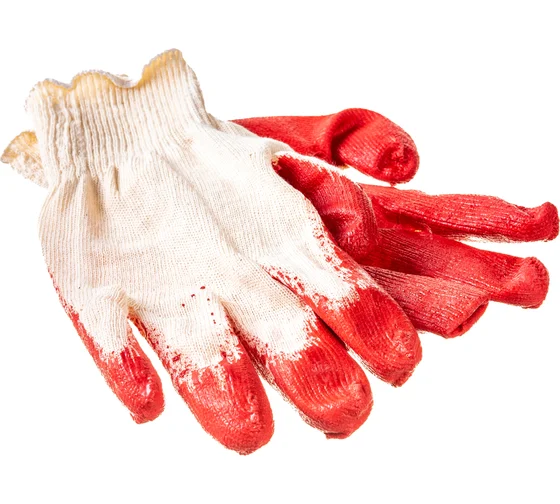 67724 Перчатки трикотажные с натуральным латексным обливом, 13 класс// Россия