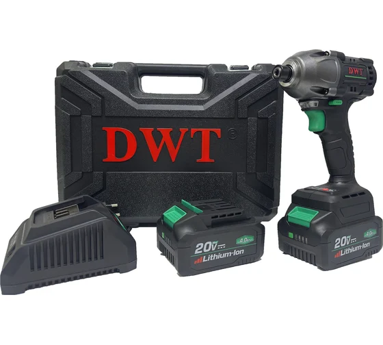 Акк. ударный винтоверт DWT ASCP-20 DN-4C2 BMC (20В, 2х4,0Ач, 1/4", 350Нм, б/щет)