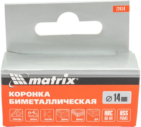 72414 Коронка BIMETAL, 14 мм// Matrix