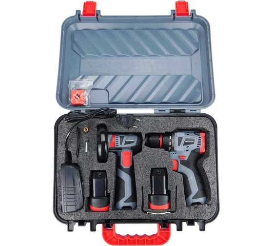 Акк. набор ProfiSet 2в1 Шуруповерт + МШУ (16В, 2х2,0Ач, б/щет, З/У, кейс, E0210, E0245)