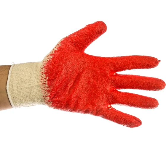 67724 Перчатки трикотажные с натуральным латексным обливом, 13 класс// Россия