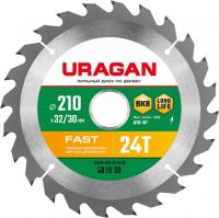 36800-210-32-24_z01 Диск пильный URAGAN Fast 210x32/30мм 24T