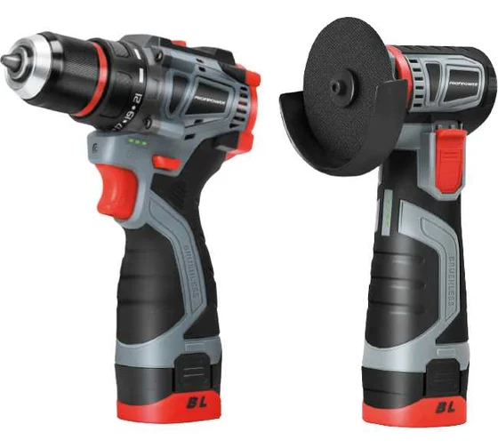 Акк. набор ProfiSet 2в1 Шуруповерт + МШУ (16В, 2х2,0Ач, б/щет, З/У, кейс, E0210, E0245)