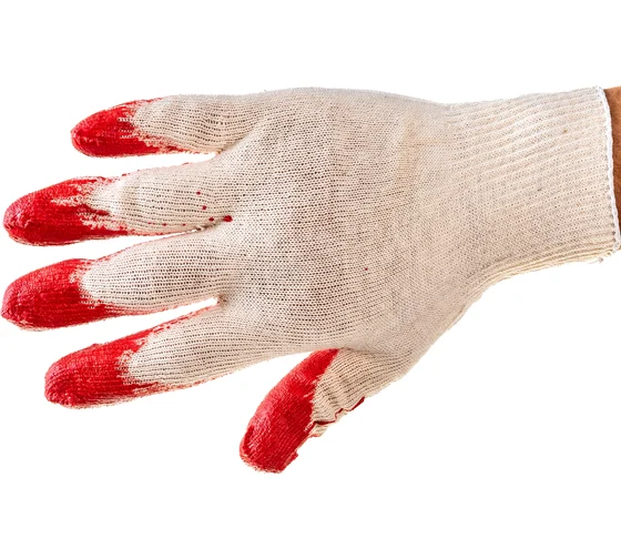 67724 Перчатки трикотажные с натуральным латексным обливом, 13 класс// Россия