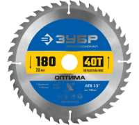 36903-180-20-40_z01 Пильный диск по дереву ЗУБР Оптима, 180 x 20 мм, 40Т