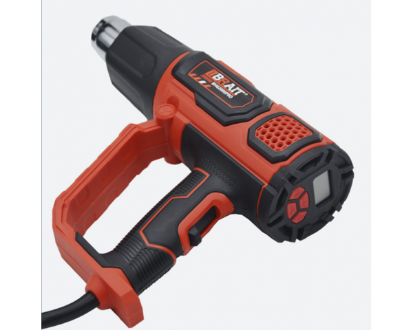 Фен строительный BRAIT BHG2000PRO (2000Вт, кейс, 60-600С, 5 насадок, 3 ск, эл. табло)