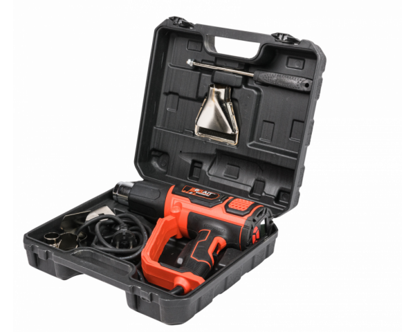 Фен строительный BRAIT BHG2000PRO (2000Вт, кейс, 60-600С, 5 насадок, 3 ск, эл. табло)