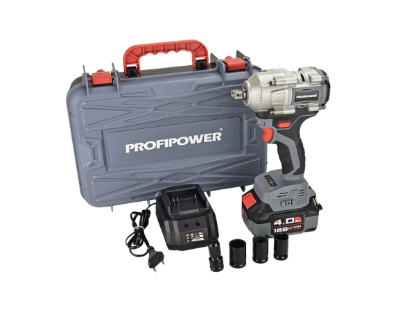 Акк. гайковерт ProfiPower T-500N (500Нм, 1х4,0Ач, головки 17/19/21мм)
