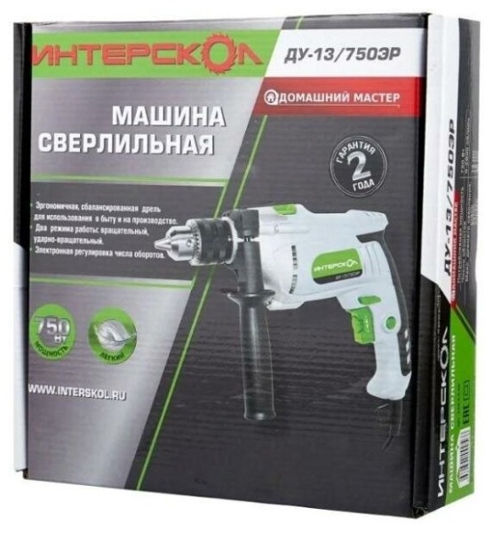 Дрель Интерскол ДУ-13/750ЭР