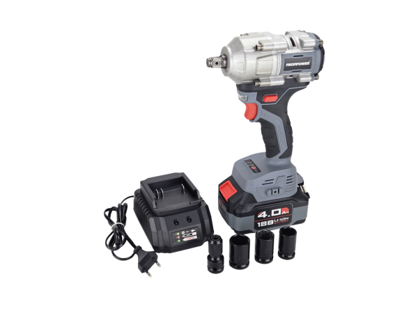 Акк. гайковерт ProfiPower T-500N (500Нм, 1х4,0Ач, головки 17/19/21мм)