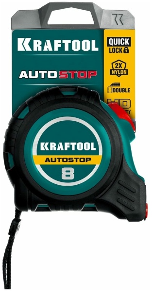 3412-8-25 Рулетка KRAFTOOL AutoStop 8м / 25мм