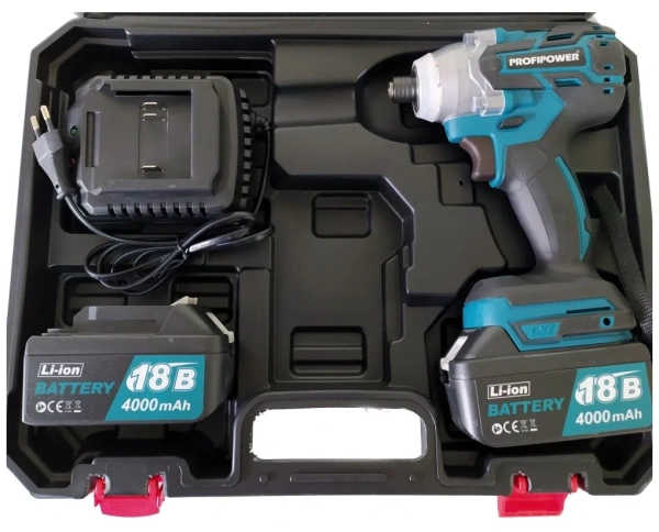 Акк. винтоверт ProfiPower MKDTD-18V (80/50Нм, б/щет, 2х4,0Ач)