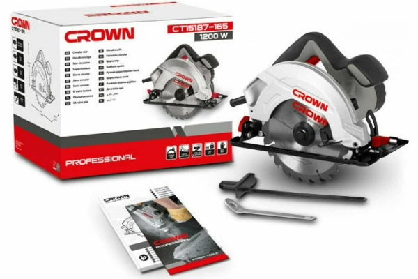 Пила дисковая CROWN CT15187-165 (1200Вт, 165х20мм)